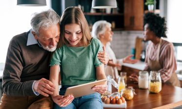 Adoptive family with grandparents